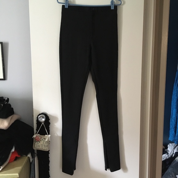 New WARDROBE.NYC Black High Rise Ankle Side Zip Leggings L - Picture 4 of 9